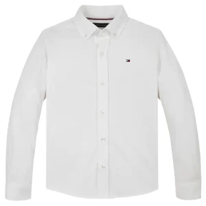 Tommy Hilfiger Camicia in Cotone Piquet KB0KB09551 Bianco