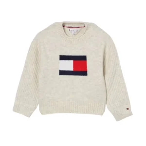 Tommy Hilfiger Maglione Girocollo KG0KG09335 Bianco