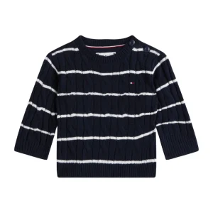 Tommy Hilfiger Maglione a Trecce KN0KN02089 Blu Navy