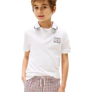 Tommy Hilfiger Polo con Colletto a Contrasto KB0KB09524 Bianco