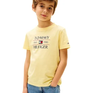Tommy Hilfiger T-shirt con Maxi Logo KB0KB09538 Giallo