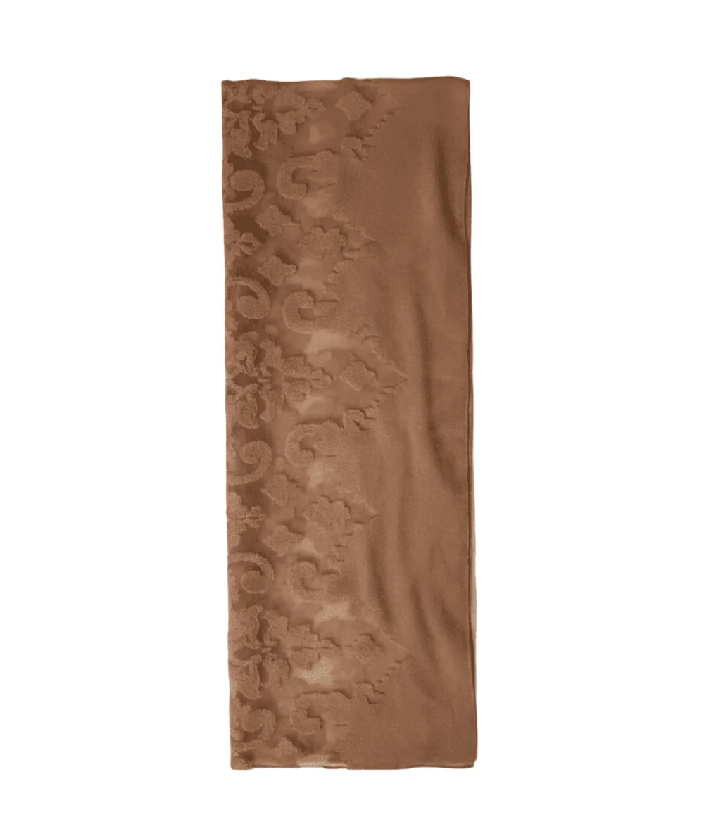 Twinset Stola con Motivo Floreale e Trasparenze 261TA4320 Marrone