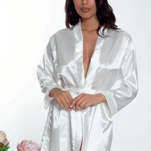 V700 KIMONO IN RASO FIOREBLU