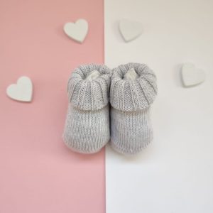 Scarpette neonata grigio chiaro