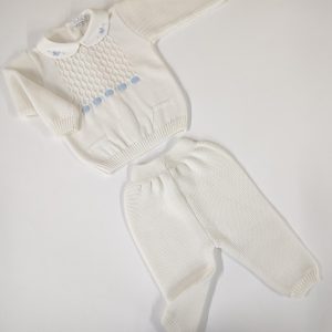 Completino punto smock fiocchi