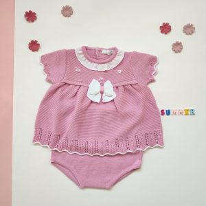 Completino corto fiocco orchidea