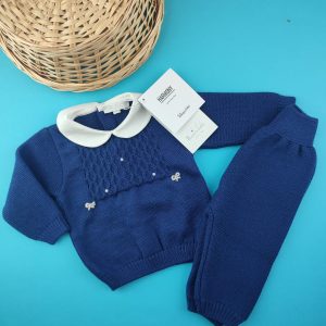 Completino lana fiocco d’amore blu🪡