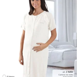 Z9283 CAMICIA DA NOTTE DONNA RAGLAN C MAMINA