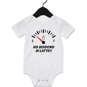 Body bimbo con stampa Ho bisogno di Latte