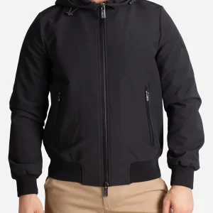 Bomber Cappuccio Zip Tech Bonded